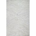 Bashian 5 x 8 ft. Santa Fe Contemporary Leather Hand Stitched Area Rug White H112-WH-5X8-H41